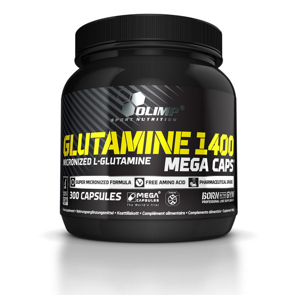 L-Glutamine 1400 mega caps (пошкоджена заводська етикетка) (300 caps)