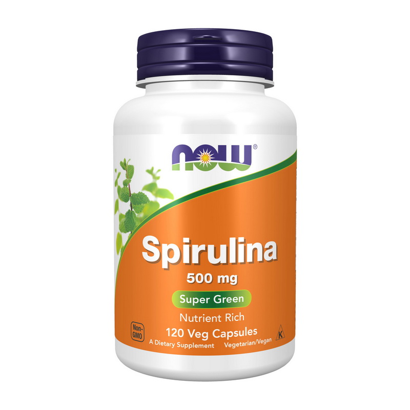 Natural Spirulina 500 mg (120 veg caps)