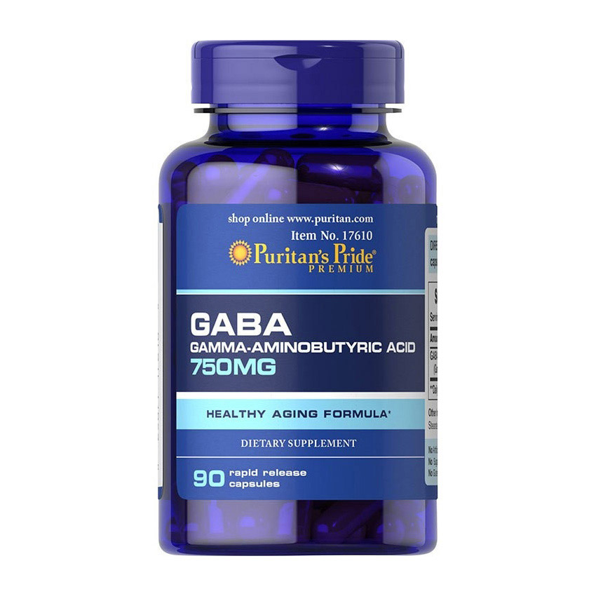 GABA (Gamma Aminobutyric Acid) 750 mg (90 capsules)