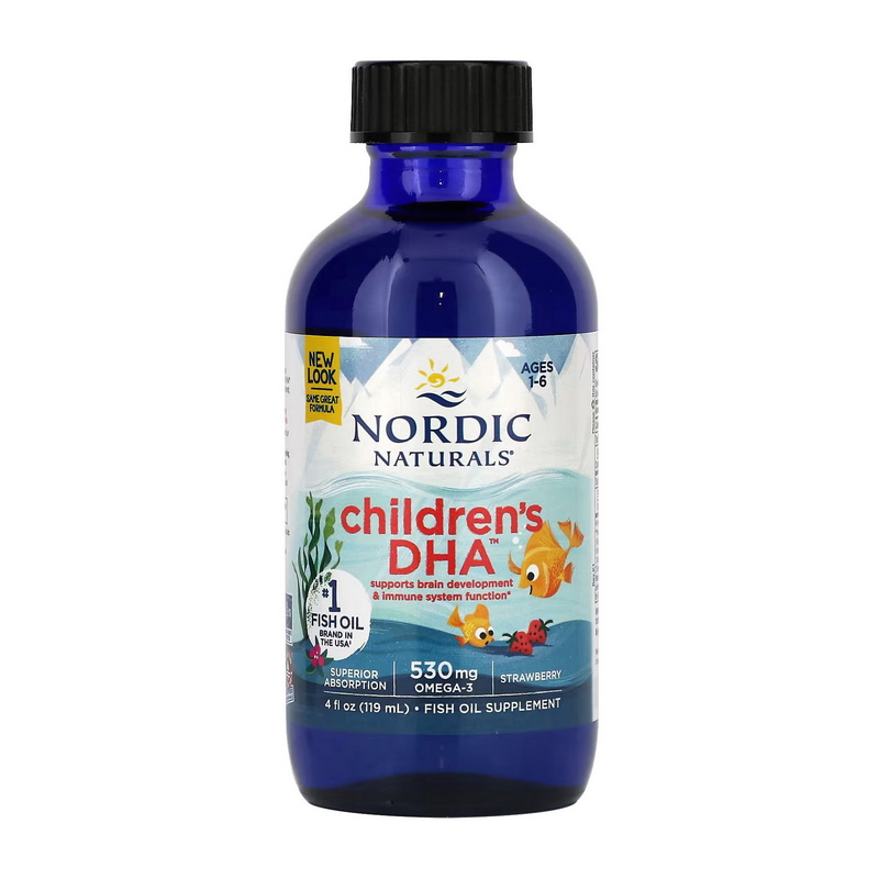 Children\'s DHA 530 mg Omega-3 (119 ml, natural strawberry)