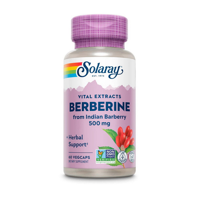 Berberine 500 mg (60 veg caps) - Solaray