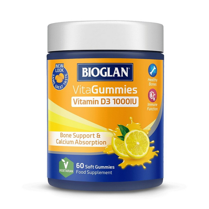 VitaGummies Vitamin D3 1000 IU (60 soft gummies, lemon)