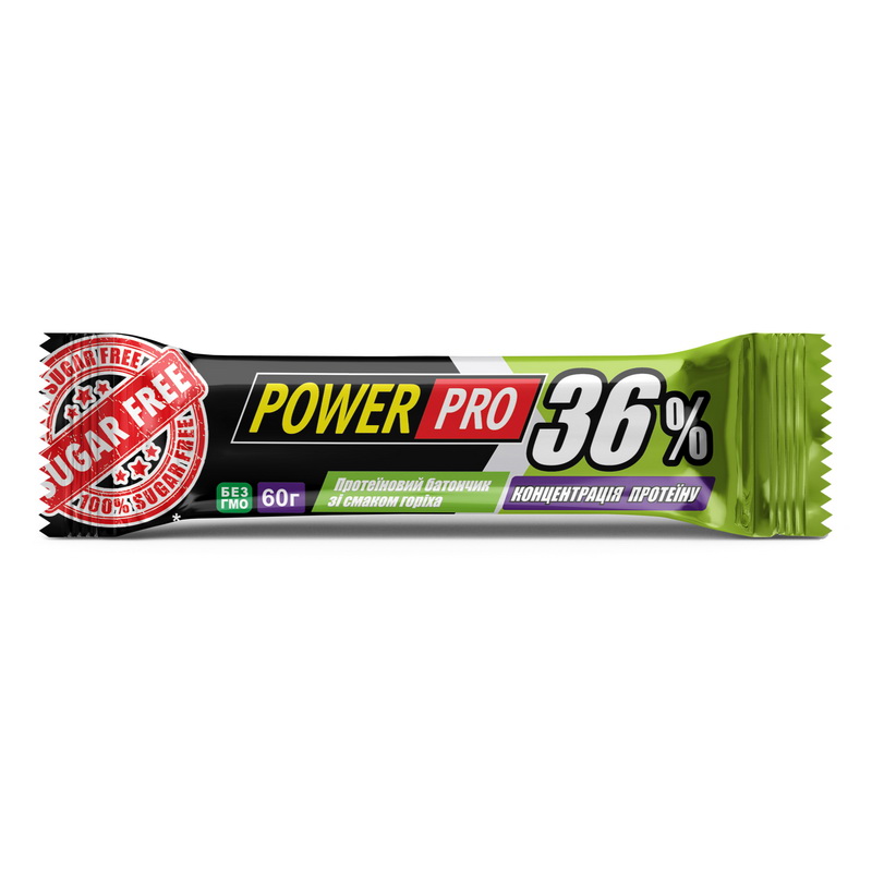 Power Pro 36% sugar free (60 g, орех)