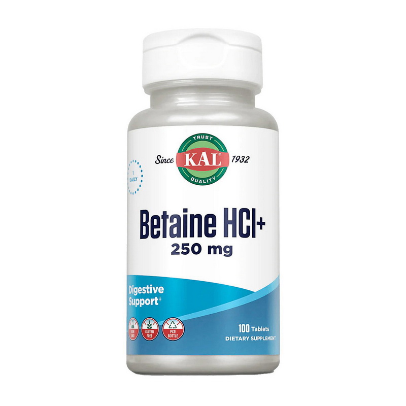 Betaine HCL+ 250 mg (100 tab)