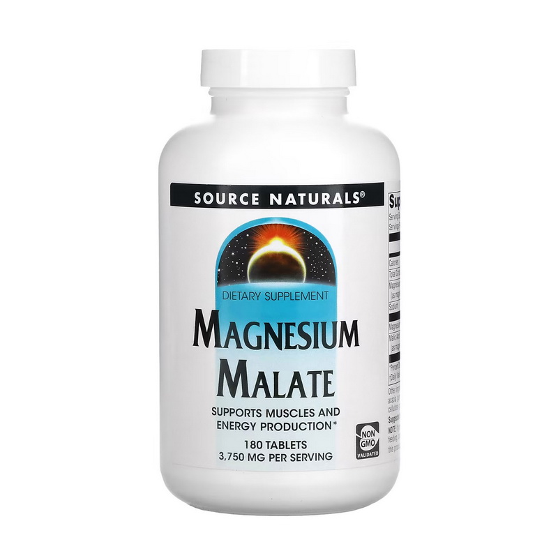 Magnesium Malate (180 tab) - Source Naturals