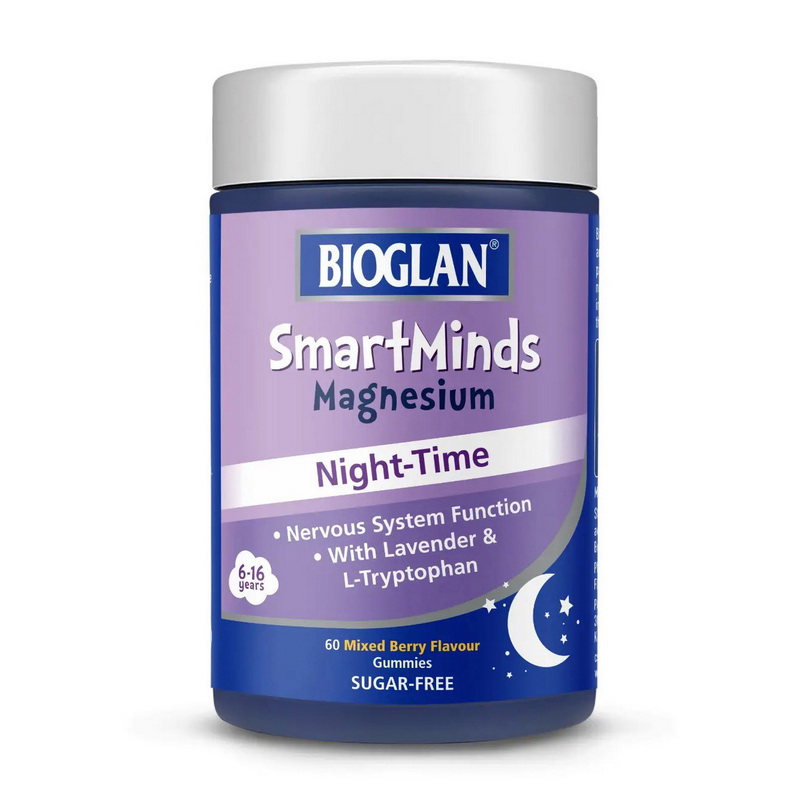 SmartMinds Magnesium Night-Time (60 gummies, mixed berry)