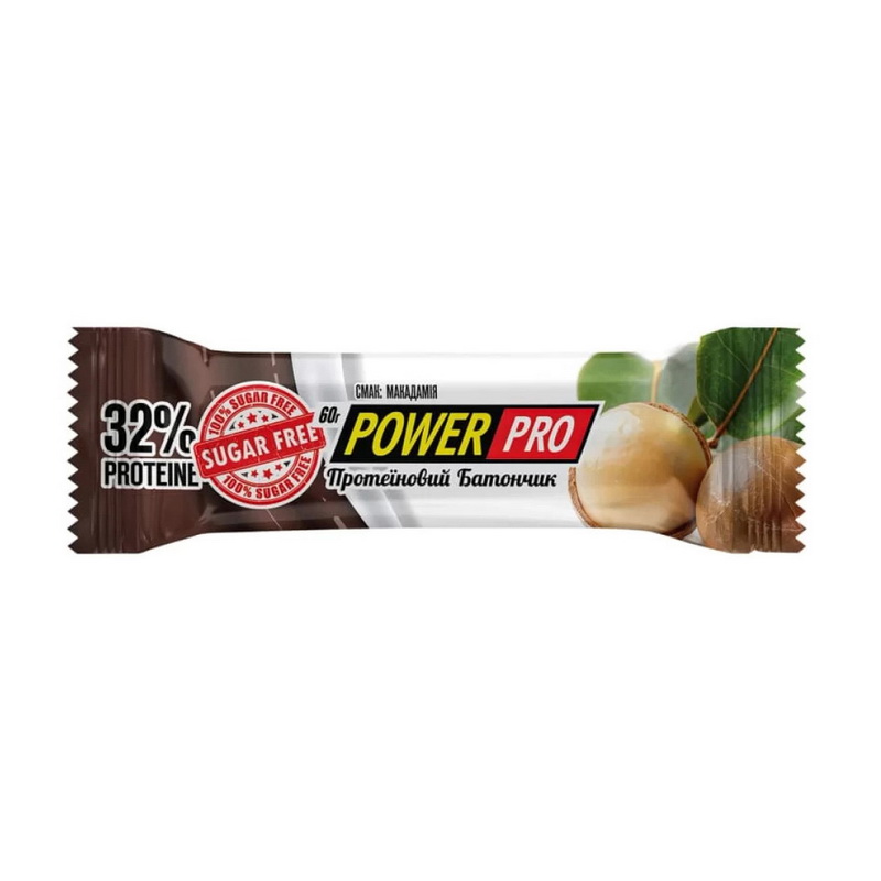 Power Pro 32% Sugar Free (60 g, макадамія)