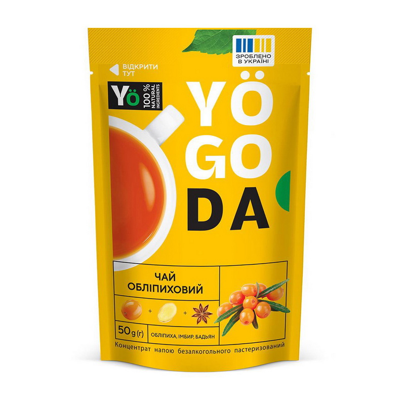 Yogoda Tea (50 g, обліпиха, імбир, бадьян)