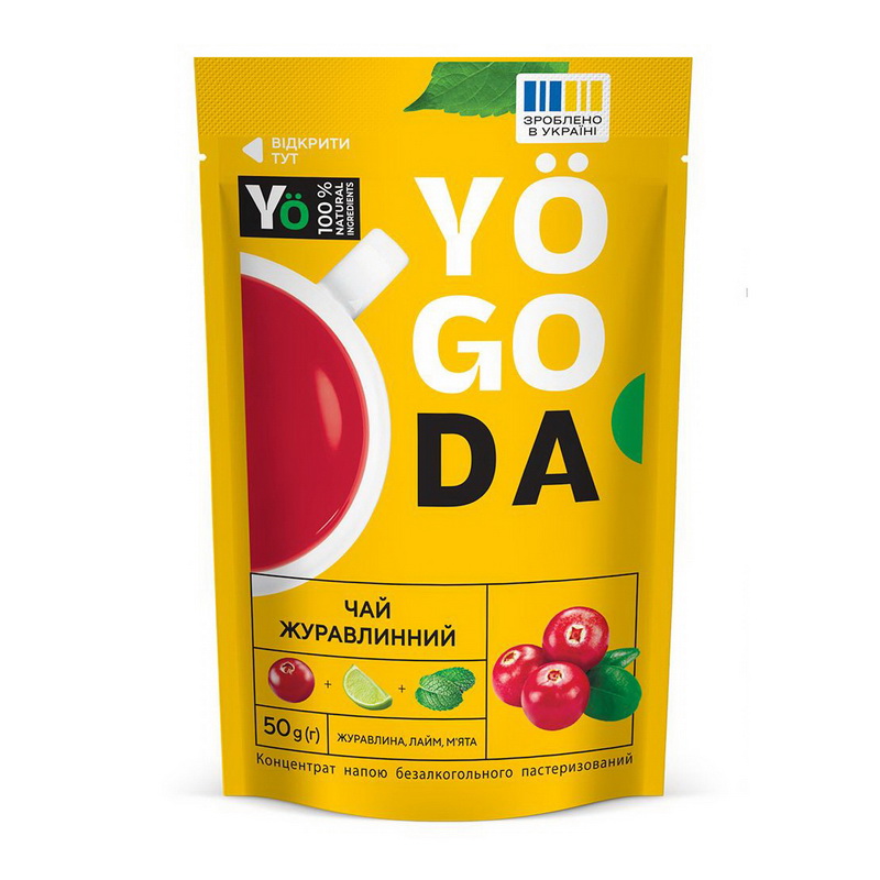 Yogoda Tea (50 g, журавлина, лайм, м\'ята)
