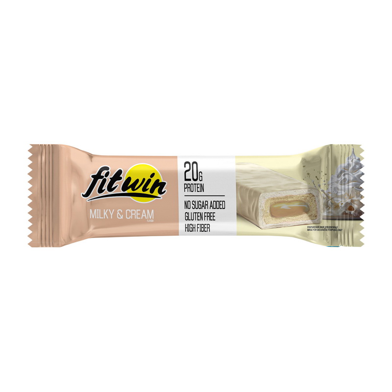 Fitwin Bar No Sugar Added (60 g, milky & cream)