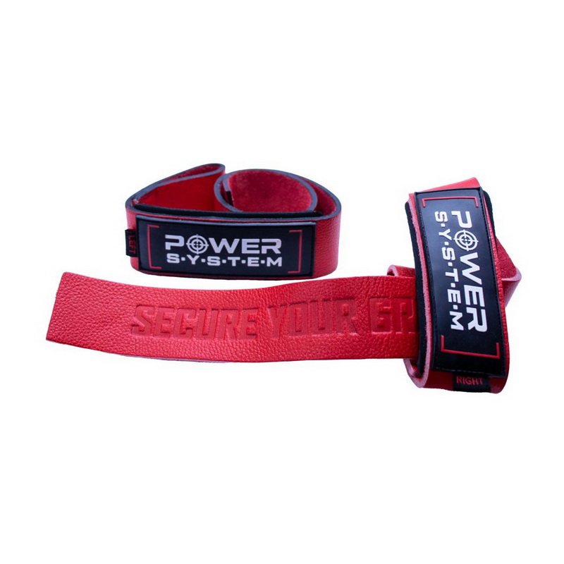Lifting Leather Straps 3320 Red