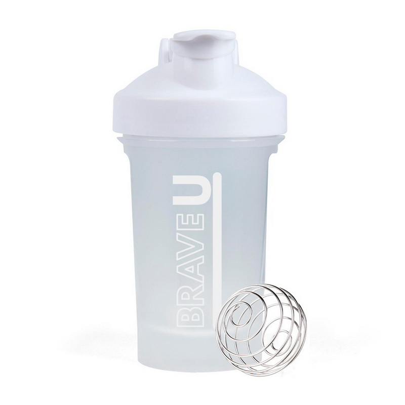 Shaker With Metal Ball (400 ml, white)