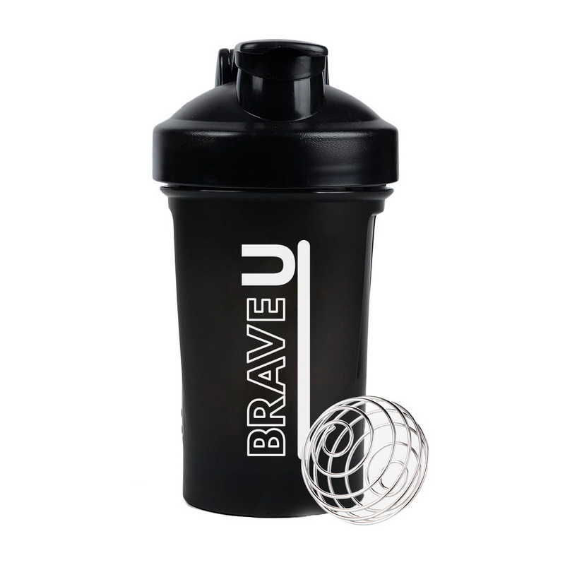 Shaker With Metal Ball (400 ml, black)