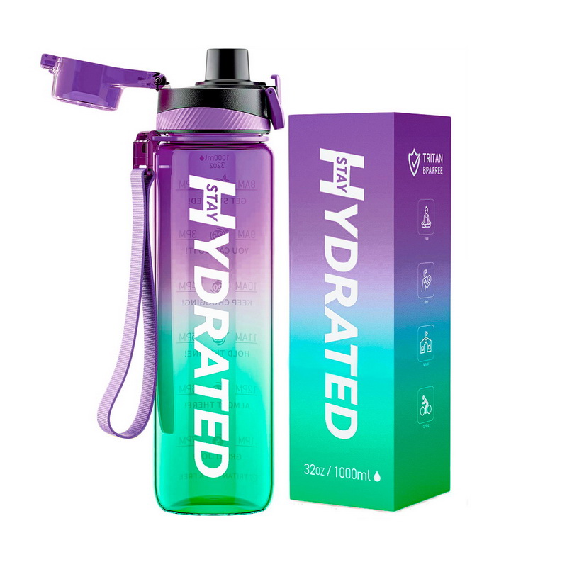 Hydrate Waterbottle (1 L, purple/green)