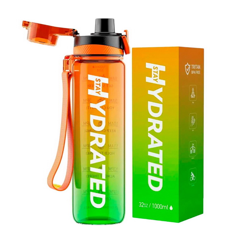 Hydrate Waterbottle (1 L, orange/green)