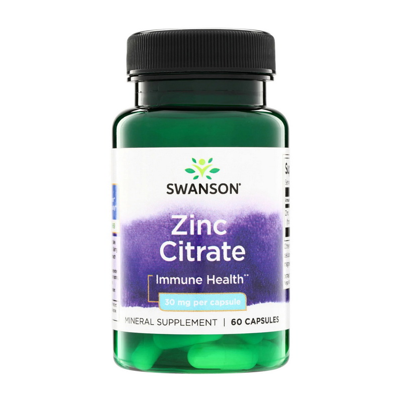 Zinc Citrate 30 mg (60 caps)