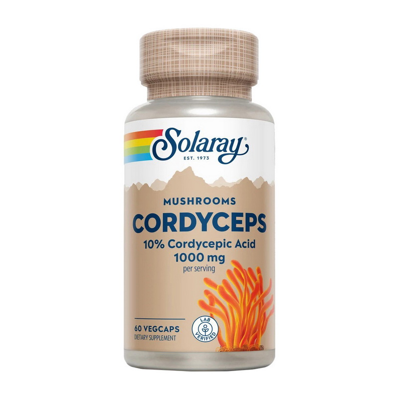 Cordyceps Mushroom 1000 mg (60 veg caps) - Solaray